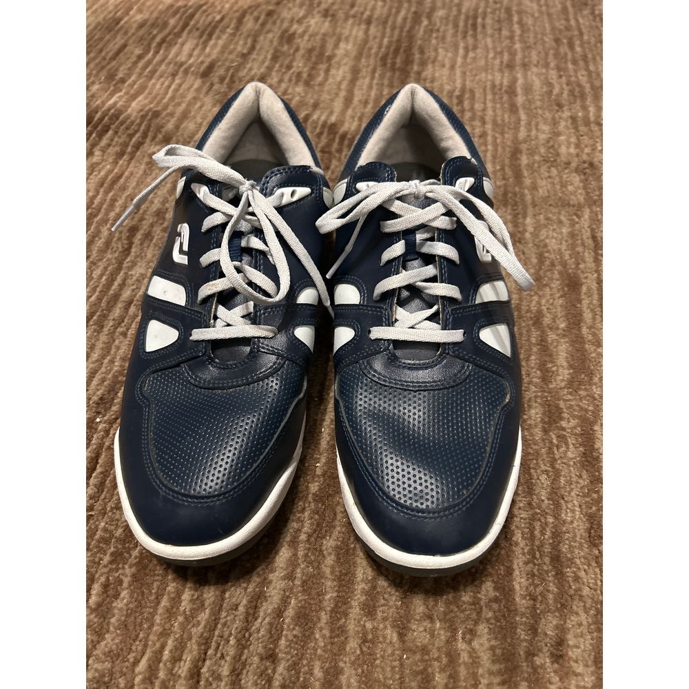 Navy Blue Athletic Sneakers Casual Sport Shoes with White Accents